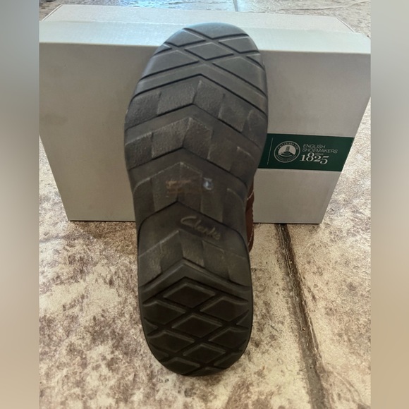 Clarks Woodlake Easy Slide on Sandal dark brown - Picture 5 of 8